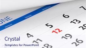  Presentation with burnt pages - PPT theme enhanced with new form organization - close-up of calendar pages background and a  colored foreground