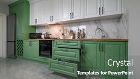  Presentation with well - Presentation theme enhanced with new-green-colored-modern-well background and a ocean colored foreground