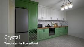  Presentation with renovation - Slides consisting of new-green-modern-well-designed background and a dark gray colored foreground