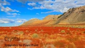  Presentation with eastern - Cool new PPT theme with new-growth-after-wild-fires backdrop and a red colored foreground
