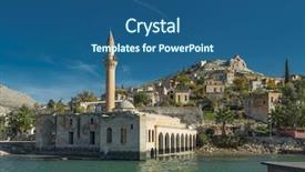  Presentation with gala new orleans - PPT theme consisting of new halfeti in gaziantep turkey background and a ocean colored foreground