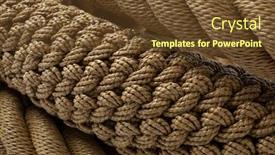  Presentation with rope - Presentation design with new-handmade-knotted-rope-close background and a tawny brown colored foreground