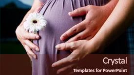  Presentation with maternal - Amazing presentation theme having maternal care - belly of a pregnant woman backdrop and a tawny brown colored foreground