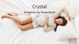  Presentation with rest - Presentation theme enhanced with expectation concept - happy pregnant background and a white colored foreground