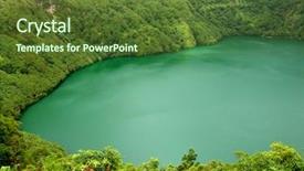  Presentation with lake - Amazing presentation theme having new heaven new earth - azores lake of sao goncalo backdrop and a  colored foreground