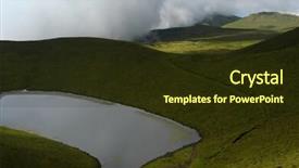  Presentation with emei mountain - Audience pleasing presentation theme consisting of new heaven new earth - azores small lake backdrop and a  colored foreground