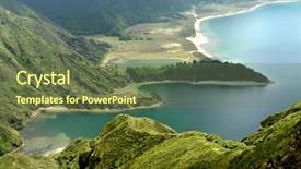  Presentation with heaven - Slide set having new heaven new earth - lake of fire in azores background and a tawny brown colored foreground