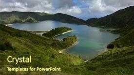  Presentation with fire siren - Slide set with new heaven new earth - lake of fire in azores background and a tawny brown colored foreground