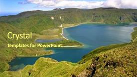  Presentation with fire - Presentation design with new heaven new earth - lake of fire in azores background and a  colored foreground