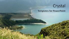  Presentation with fire - PPT theme with new heaven new earth - lake of fire in azores background and a  colored foreground