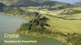  Presentation with azores islands - Cool new theme with new heaven new earth - lake on the island backdrop and a  colored foreground