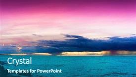  Presentation with fiery - PPT theme featuring new heavens - fiery backdrop night is coming background and a ocean colored foreground