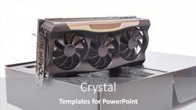  Presentation with hardware computer - Amazing PPT theme having new-high-end-graphics-card backdrop and a gray colored foreground