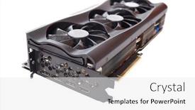  Presentation with mining equipment - Audience pleasing presentation consisting of new-high-end-graphics-card backdrop and a white colored foreground