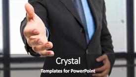  Presentation with handshake - Cool new slide deck with new hire - business man offering an handshake backdrop and a black colored foreground