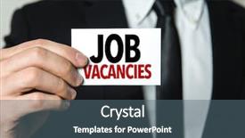  Presentation with job - Amazing presentation theme having new hire process - job vacancies backdrop and a ocean colored foreground