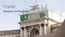  Presentation with vienna - Theme having new-hofburg-imperial-palace-vienna background and a sky blue colored foreground
