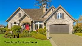  Presentation with luxury house - Audience pleasing presentation theme consisting of new home - luxury house in vancouver canada backdrop and a gold colored foreground