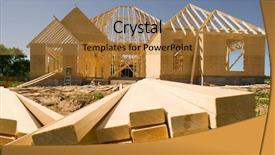  Presentation with building foundation - Colorful slides enhanced with new home being built backdrop and a gold colored foreground