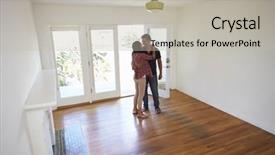  Presentation with new home - Slides with new home on moving day background and a light gray colored foreground