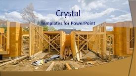  Presentation with under construction - Beautiful slide deck featuring new home under construction in vancouver canada backdrop and a lemonade colored foreground