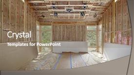  Presentation with under construction - Theme consisting of new home under construction background and a  colored foreground