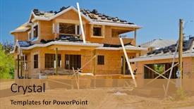  Presentation with under construction - Colorful presentation enhanced with new home under construction backdrop and a gold colored foreground