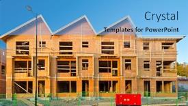  Presentation with under construction - Slide deck with new-home-under-construction background and a light blue colored foreground