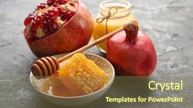  Presentation with honey - PPT theme with new honeycomb - composition with aromatic honey background and a  colored foreground