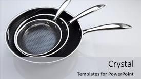  Presentation with frying - PPT theme enhanced with new honeycomb - stack of the frying pan background and a light gray colored foreground