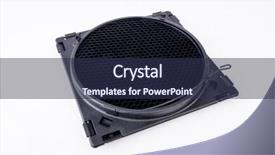  Presentation with stand - Presentation design featuring new honeycomb - studio light stand isolated background and a  colored foreground