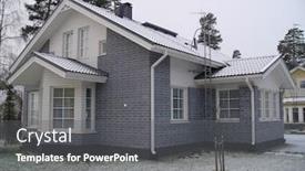  Presentation with house - Beautiful slide deck featuring new-house-in-nordic-countrie backdrop and a  colored foreground