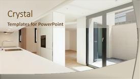  Presentation with michelle obama white house - PPT theme with new house modern white kitchen background and a lemonade colored foreground