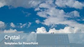  Presentation with solar panels - Cool new PPT theme with new houses with solar panels backdrop and a teal colored foreground