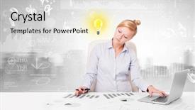  Presentation with database - Audience pleasing slides consisting of new idea and global database backdrop and a light gray colored foreground