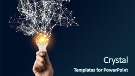  Presentation with new ideas - Amazing theme having new ideas and innovation backdrop and a navy blue colored foreground