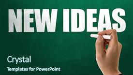  Presentation with new ideas - Amazing PPT theme having new ideas backdrop and a forest green colored foreground