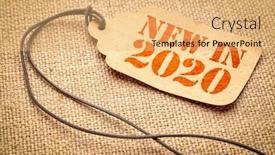  Presentation with 2020 - Slide deck featuring new-in-2020-sign background and a yellow colored foreground