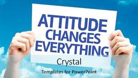  Presentation with everything - Slides with new initiatives - attitude changes everything card background and a arctic colored foreground