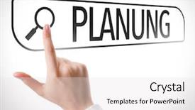  Presentation with planning - Slides consisting of new initiatives - planning in german written background and a white colored foreground