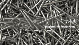  Presentation with christmas new year frame banner - Presentation design featuring new iron nails full frame background and a  colored foreground