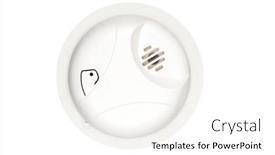  Presentation with fire alarm - PPT theme with new-isolated-home-smoke background and a white colored foreground