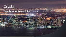  Presentation with new york night - Colorful PPT layouts enhanced with new jersey panorama night view backdrop and a dark gray colored foreground