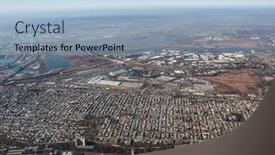  Presentation with aerial - Colorful PPT layouts enhanced with new-jersey-suburbs-from-aerial backdrop and a light blue colored foreground