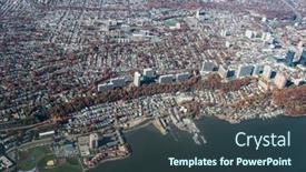  Presentation with aerial - Slides having new-jersey-suburbs-from-aerial background and a tawny brown colored foreground