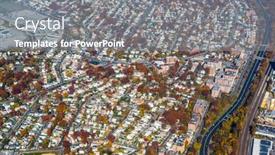 Presentation with aerial - Audience pleasing theme consisting of new-jersey-suburbs-from-aerial backdrop and a gray colored foreground