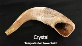  Presentation with jerusalem - Beautiful presentation theme featuring new jerusalem - ram horn shofar isolated backdrop and a black colored foreground