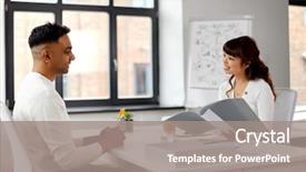  Presentation with job interview - PPT theme consisting of new job business and employment background and a gray colored foreground