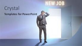  Presentation with open door - PPT layouts enhanced with new-job-concept-with-open background and a  colored foreground