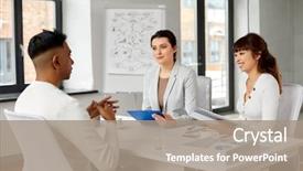  Presentation with indian team - Presentation theme having new job hiring and employment background and a coral colored foreground